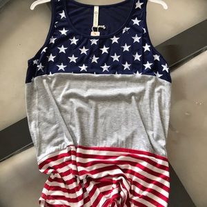 Red white and blue tank